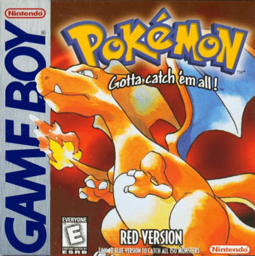 Pokemon Red box art for GameBoy